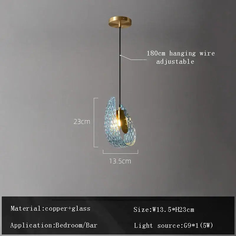Blue glass flower ceiling chandelier with delicate glass pendant and copper finish for dining room decorbites blue glass