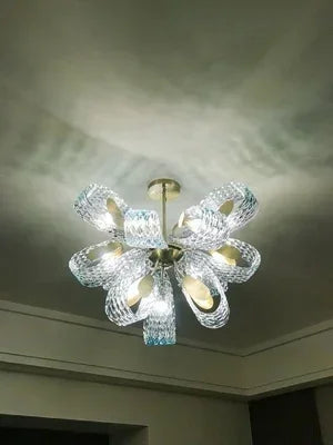 Blue Glass LED Pendant Lamps - Modern Designer Lighting - Chandelier