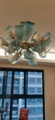 Blue Glass LED Pendant Lamps - Modern Designer Lighting - Chandelier