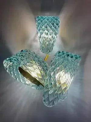 Blue Glass LED Pendant Lamps - Modern Designer Lighting - Chandelier