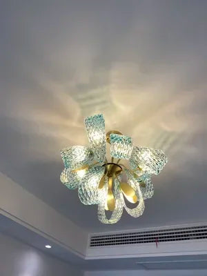 Blue Glass LED Pendant Lamps - Modern Designer Lighting - Chandelier