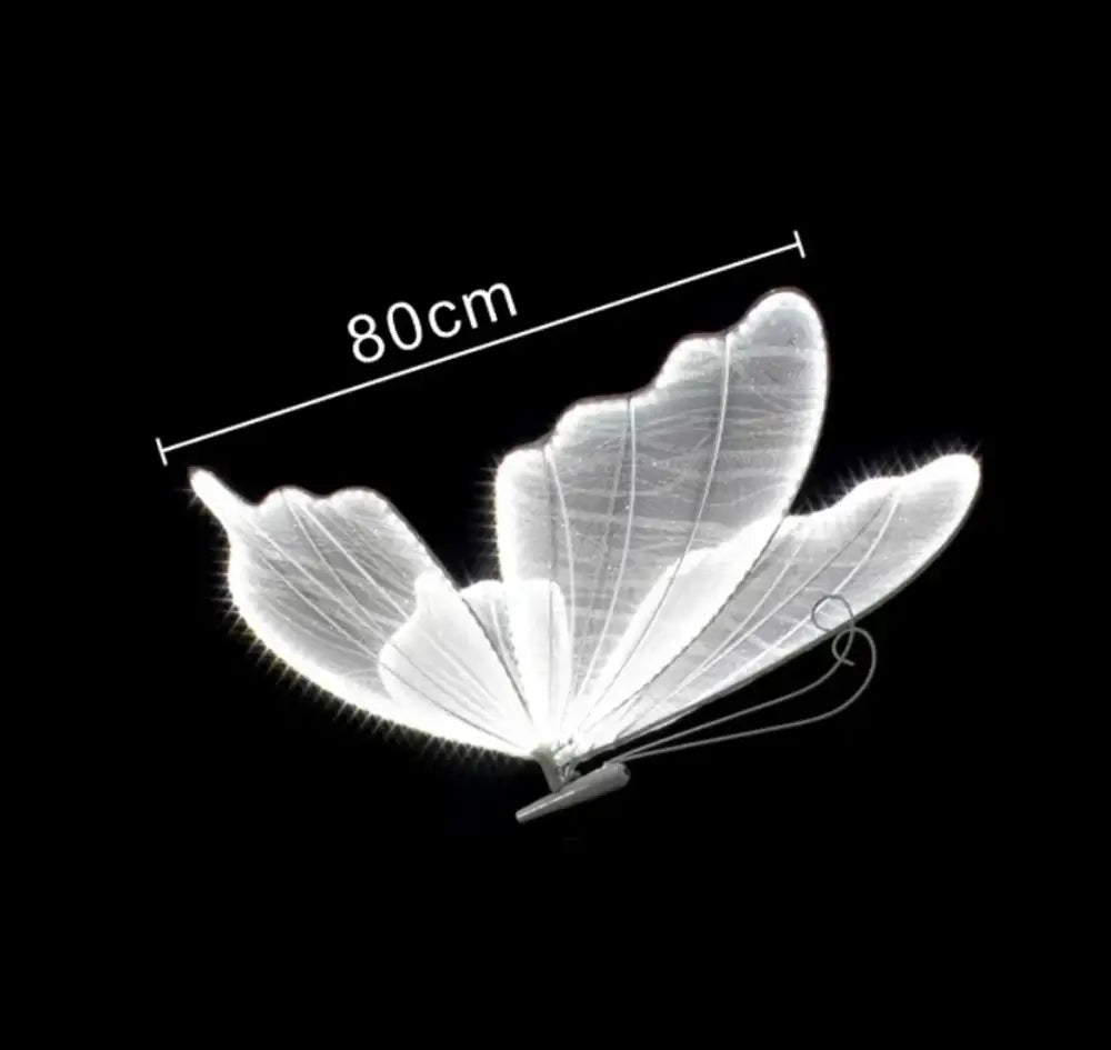A translucent white lace led butterfly light fixture 80cm wide by decorbites blue lace for wedding bedroom decor