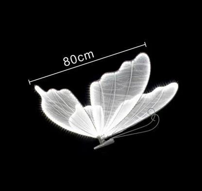 A translucent white lace led butterfly light fixture 80cm wide by decorbites blue lace for wedding bedroom decor