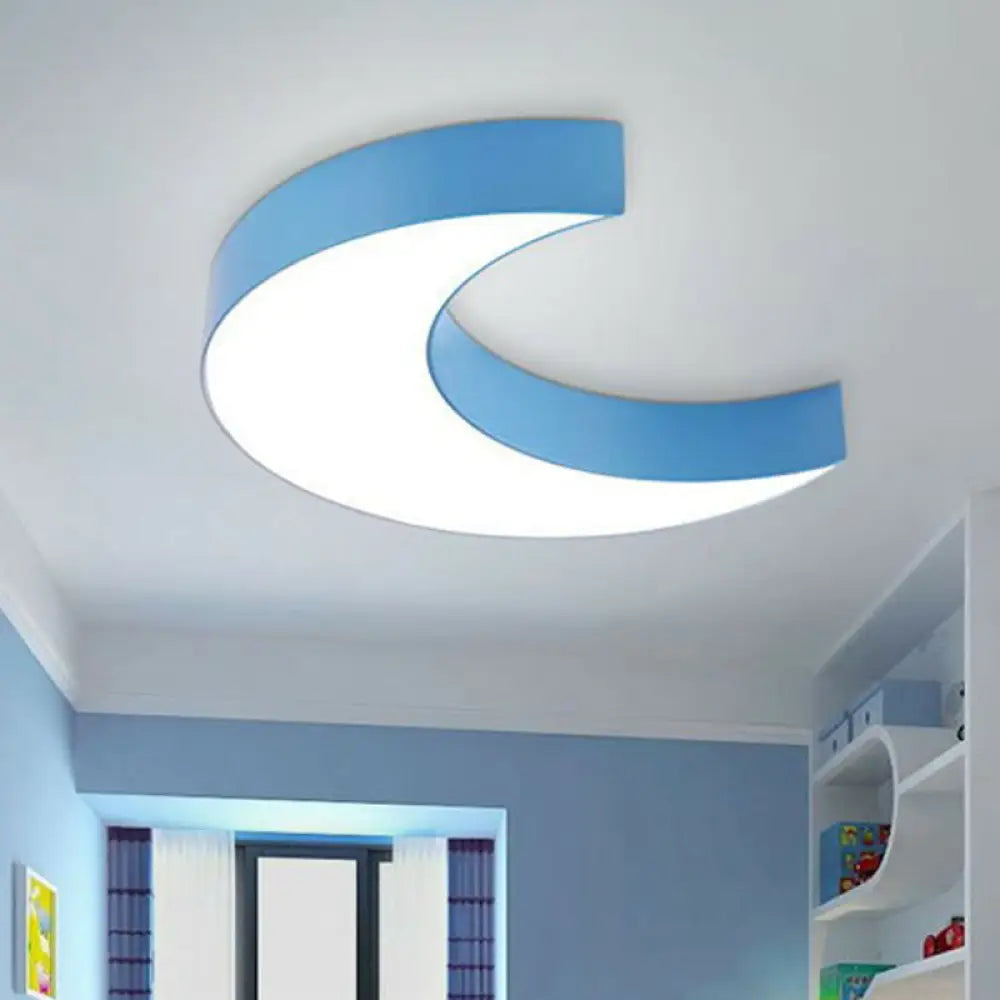 DecorBites™ DecorBites™ Blue Macaron Metal LED Flush Mount Ceiling Light for Child Bedroom