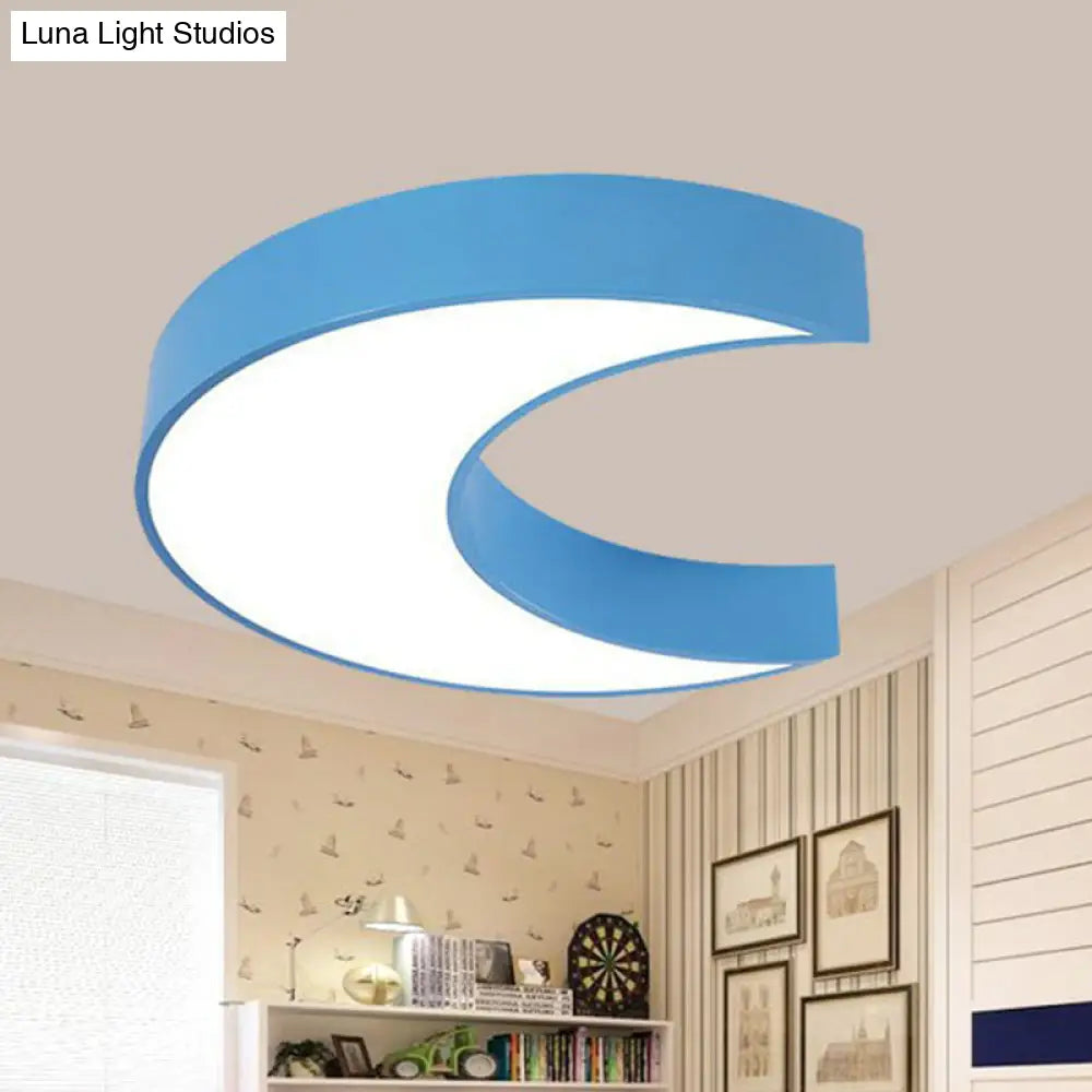DecorBites™ DecorBites™ Blue Macaron Metal LED Flush Mount Ceiling Light for Child Bedroom