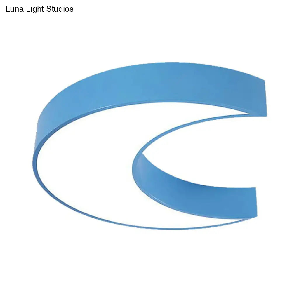 DecorBites™ DecorBites™ Blue Macaron Metal LED Flush Mount Ceiling Light for Child Bedroom