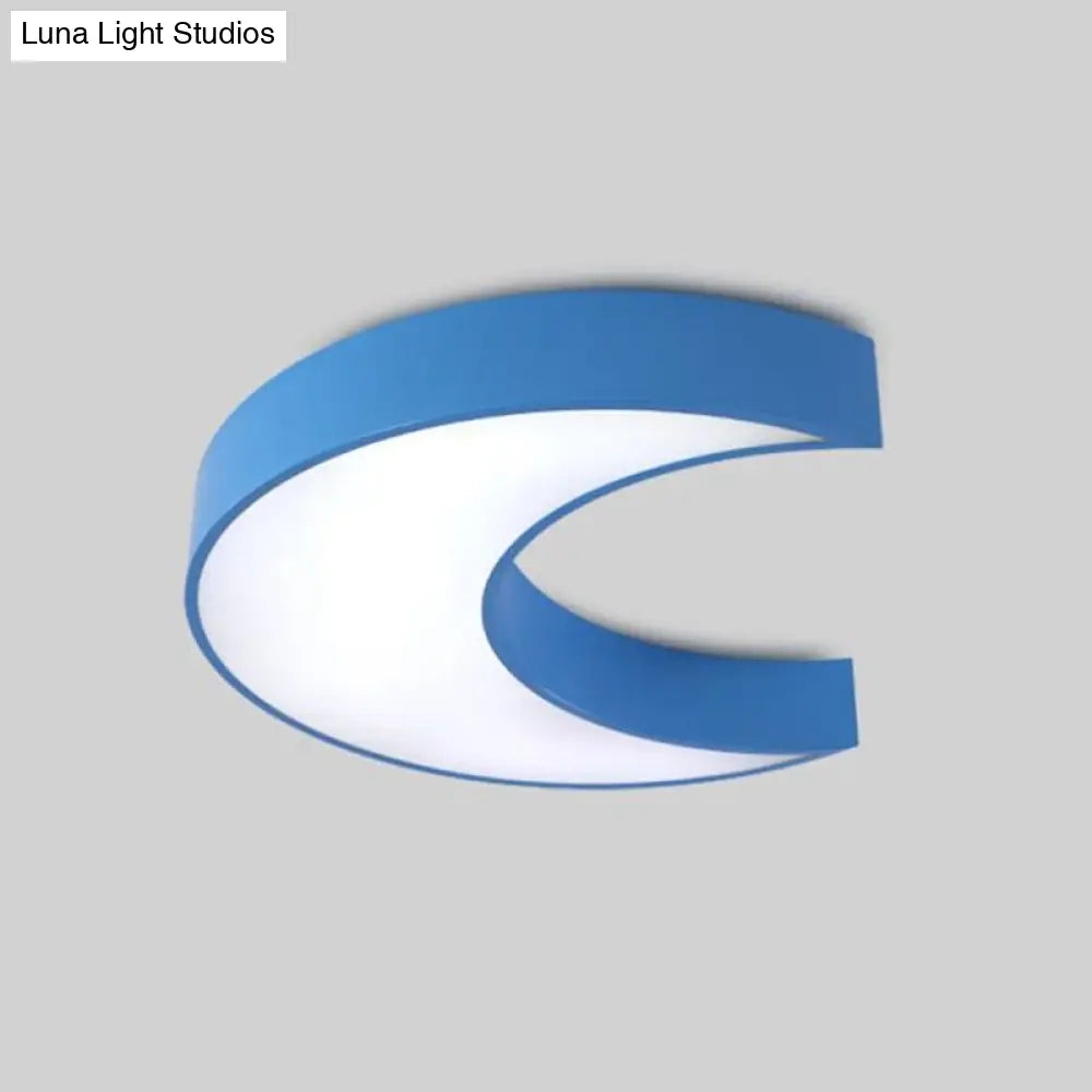 DecorBites™ DecorBites™ Blue Macaron Metal LED Flush Mount Ceiling Light for Child Bedroom