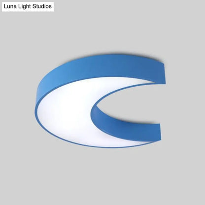 DecorBites™ DecorBites™ Blue Macaron Metal LED Flush Mount Ceiling Light for Child Bedroom