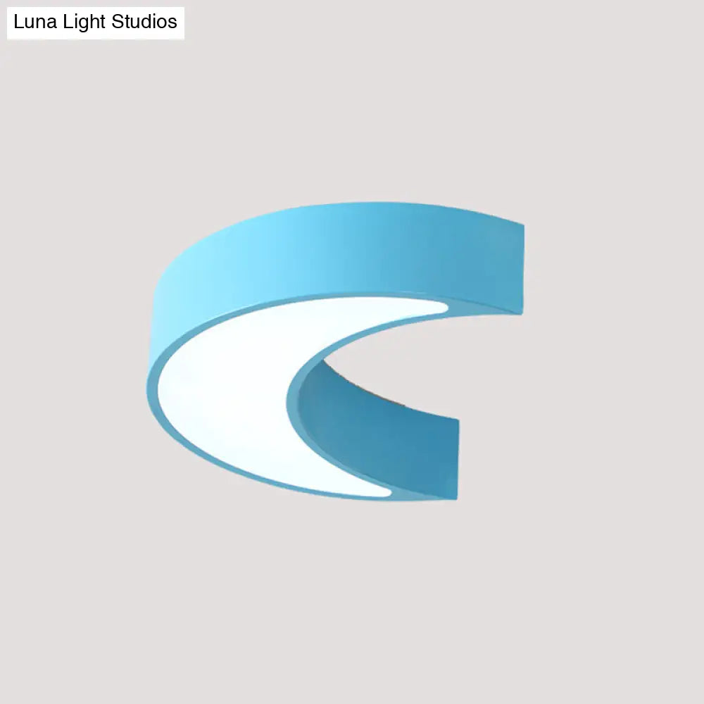 DecorBites™ مصباح سقف LED لغرفة النوم Blue Moon مع حامل أكريليك مدمج