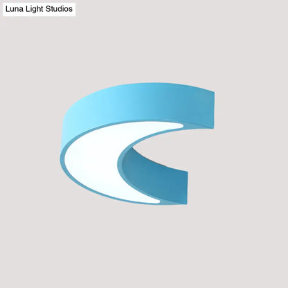 DecorBites™ مصباح سقف LED لغرفة النوم Blue Moon مع حامل أكريليك مدمج