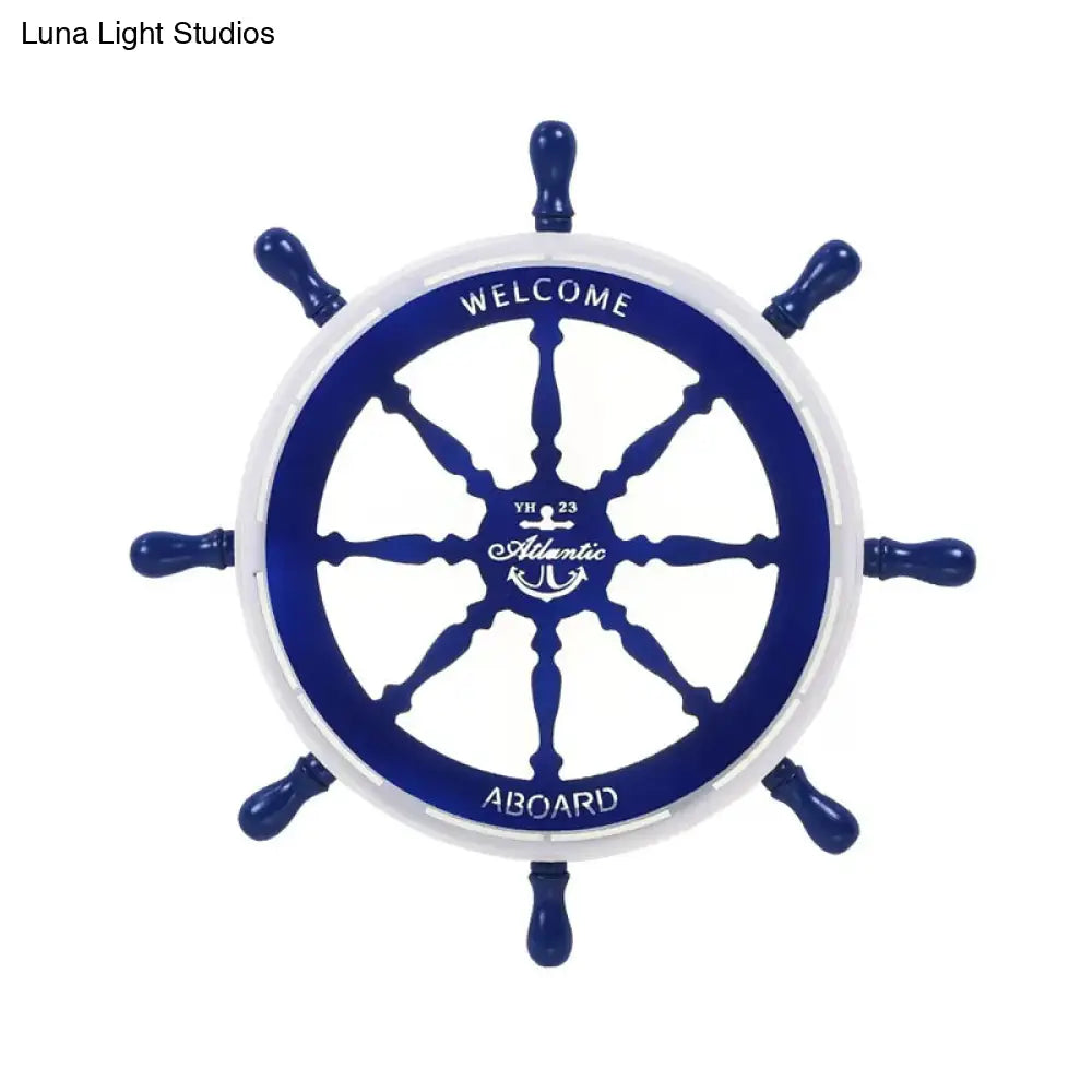 مصباح سقف LED بتصميم Blue Rudder من DecorBites™، مناسب لغرفة النوم الدائرية الحديثة