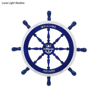 مصباح سقف LED بتصميم Blue Rudder من DecorBites™، مناسب لغرفة النوم الدائرية الحديثة