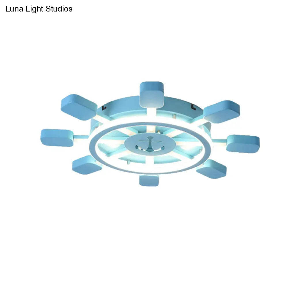 Lámpara de techo empotrada DecorBites™ Blue Rudder: Estilo náutico para dormitorio infantil