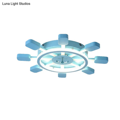 Lámpara de techo empotrada DecorBites™ Blue Rudder: Estilo náutico para dormitorio infantil