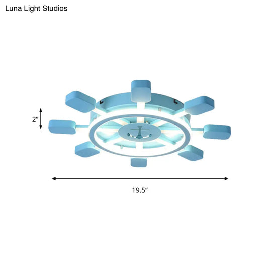 Lámpara de techo empotrada DecorBites™ Blue Rudder: Estilo náutico para dormitorio infantil