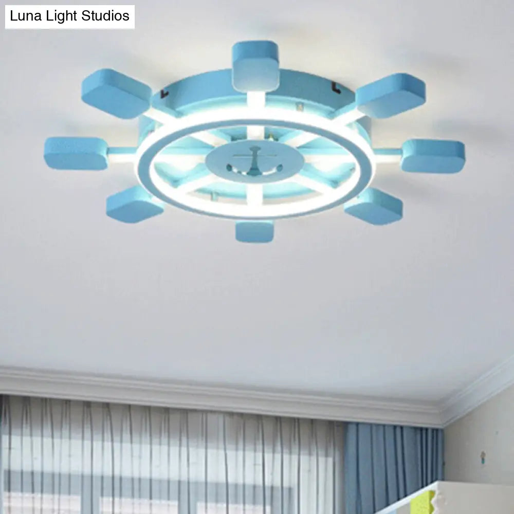 Lámpara de techo empotrada DecorBites™ Blue Rudder: Estilo náutico para dormitorio infantil