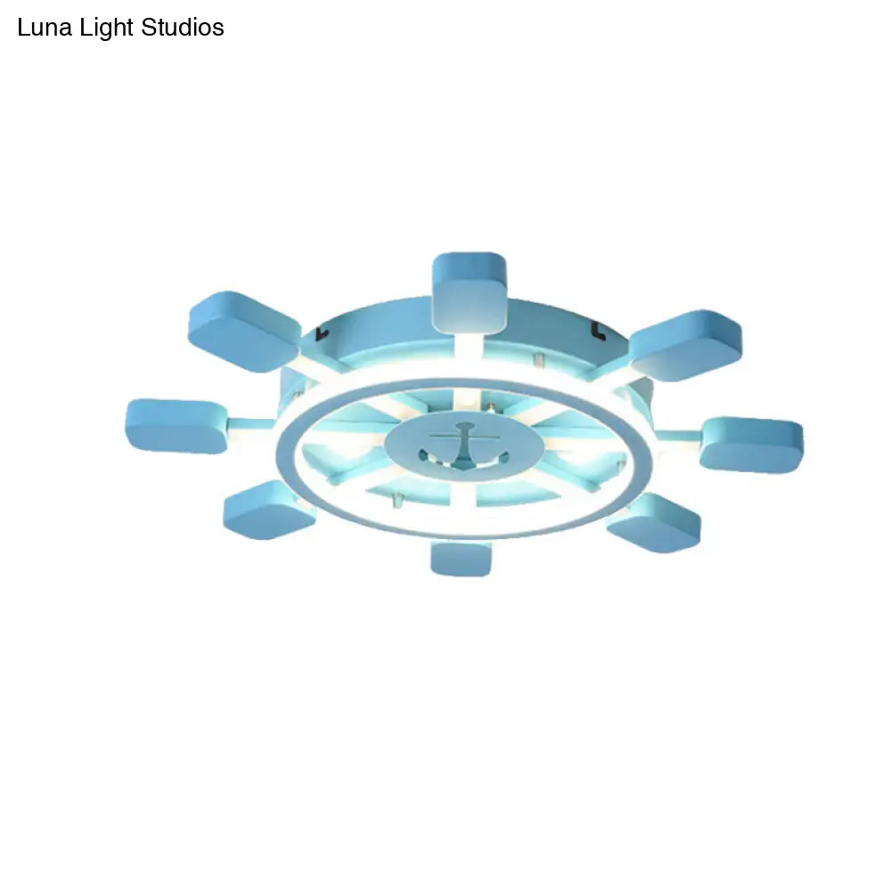 Lámpara de techo empotrada DecorBites™ Blue Rudder: Estilo náutico para dormitorio infantil