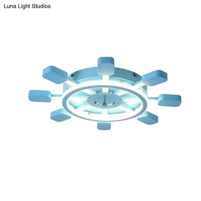 Lámpara de techo empotrada DecorBites™ Blue Rudder: Estilo náutico para dormitorio infantil