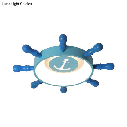 ديكوربايتس™ - مصباح LED أزرق للأطفال - 19.5 بوصة/23.5 بوصة - إضاءة دافئة/بيضاء - مصباح معلق من الألومنيوم والأكريليك