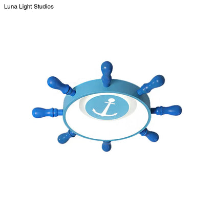 ديكوربايتس™ - مصباح LED أزرق للأطفال - 19.5 بوصة/23.5 بوصة - إضاءة دافئة/بيضاء - مصباح معلق من الألومنيوم والأكريليك