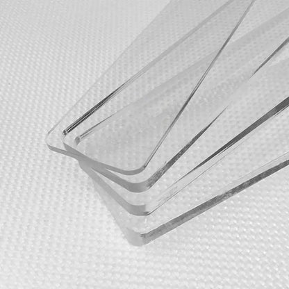 Blue silicone rolling balance ruler with wood handles featuring clear acrylic sheets with smooth rounded edges