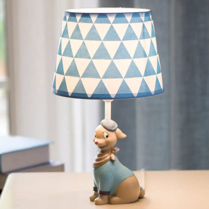 Blue Smiling Cartoon Doggy Reading Light - Child Bedside Desk Lamp