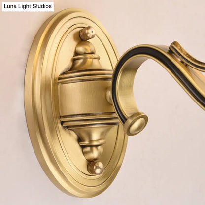 Blue Stained Glass Wall Sconce - Elegant Baroque Style Wall Mount Lamp for Bedroom