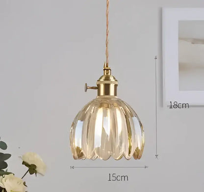 A golden faceted glass pendant light with brass fixture and twisted cord from decorbites pendant lights bedroom collection