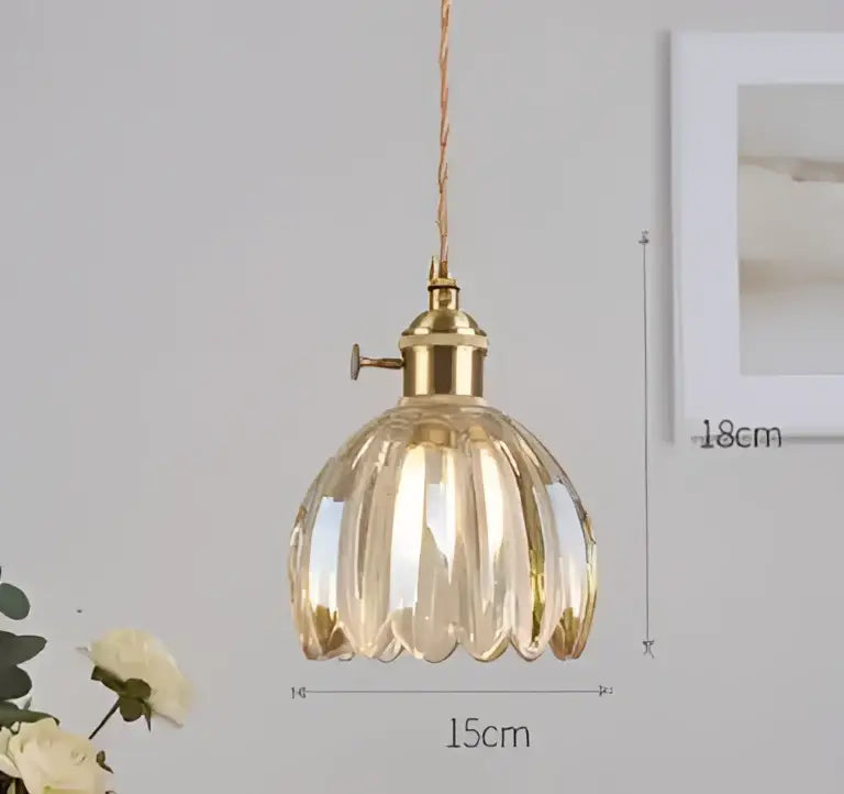 A golden faceted glass pendant light with brass fixture and twisted cord from decorbites pendant lights bedroom collection