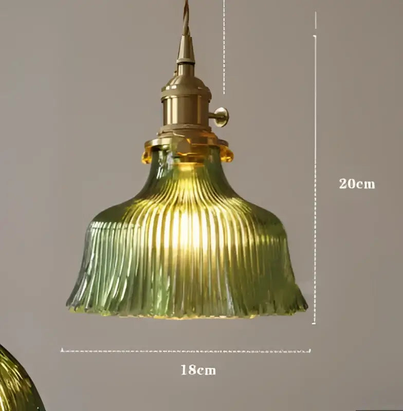 Green ribbed glass pendant light with brass hardware for bedroom decorbites pendant lights with translucent blue design