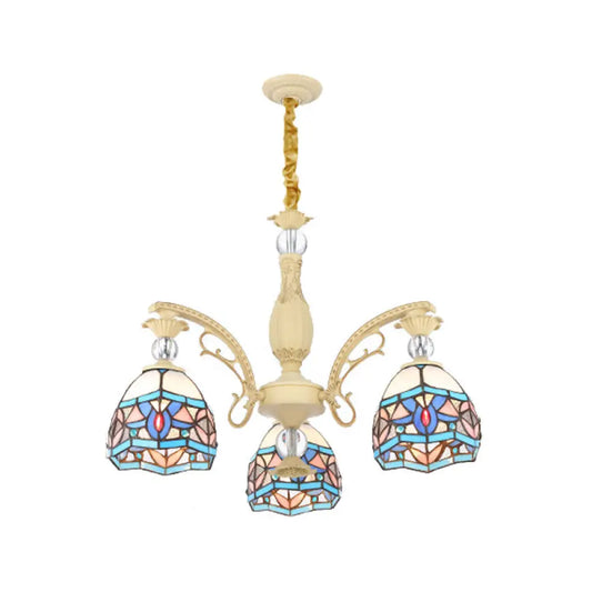 Blue Victorian Chandelier with Cut Glass Shade - 6/9/11 Lights - Modern Suspension Pendant for Living Room