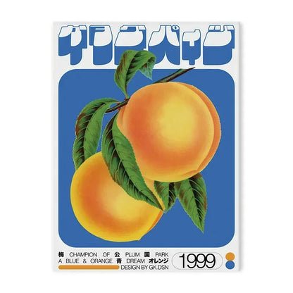 Blue Wave Japanese Abstract Print Poster - Posters