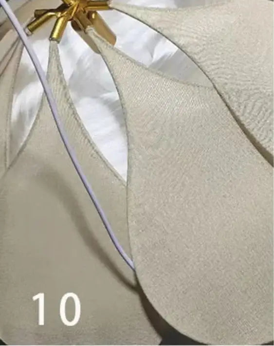 Beige fabric lampshade with gold-toned metal fixture in decorbites bohemia linen e27 cream flower pendant light for bedroom