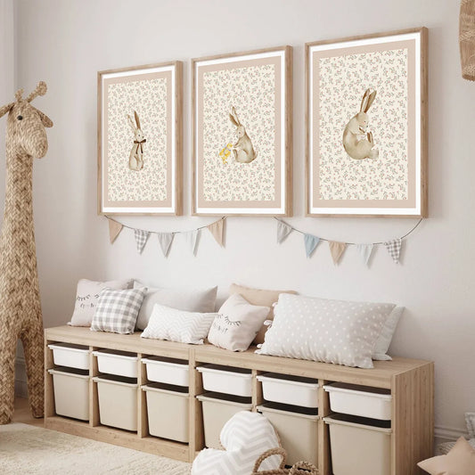 Bohemian Forest Animal Wall Art Set - Posters