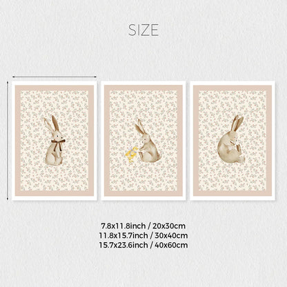 Bohemian Forest Animal Wall Art Set - Khaki / 20x30cm No Frame - Posters