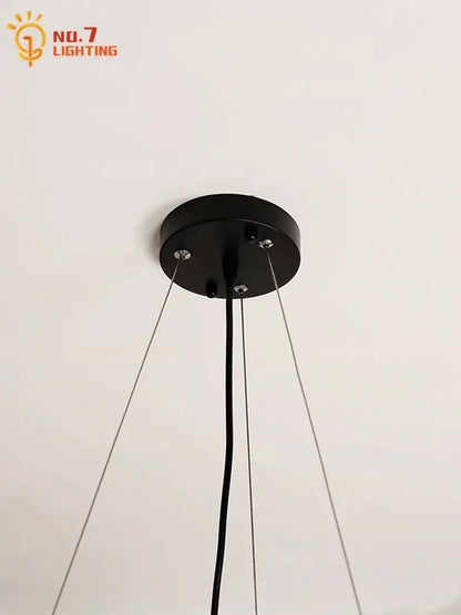 Black circular ceiling mount with four thin cables for decorbites bohemian tassel pendant led beige macrame bedroom decor