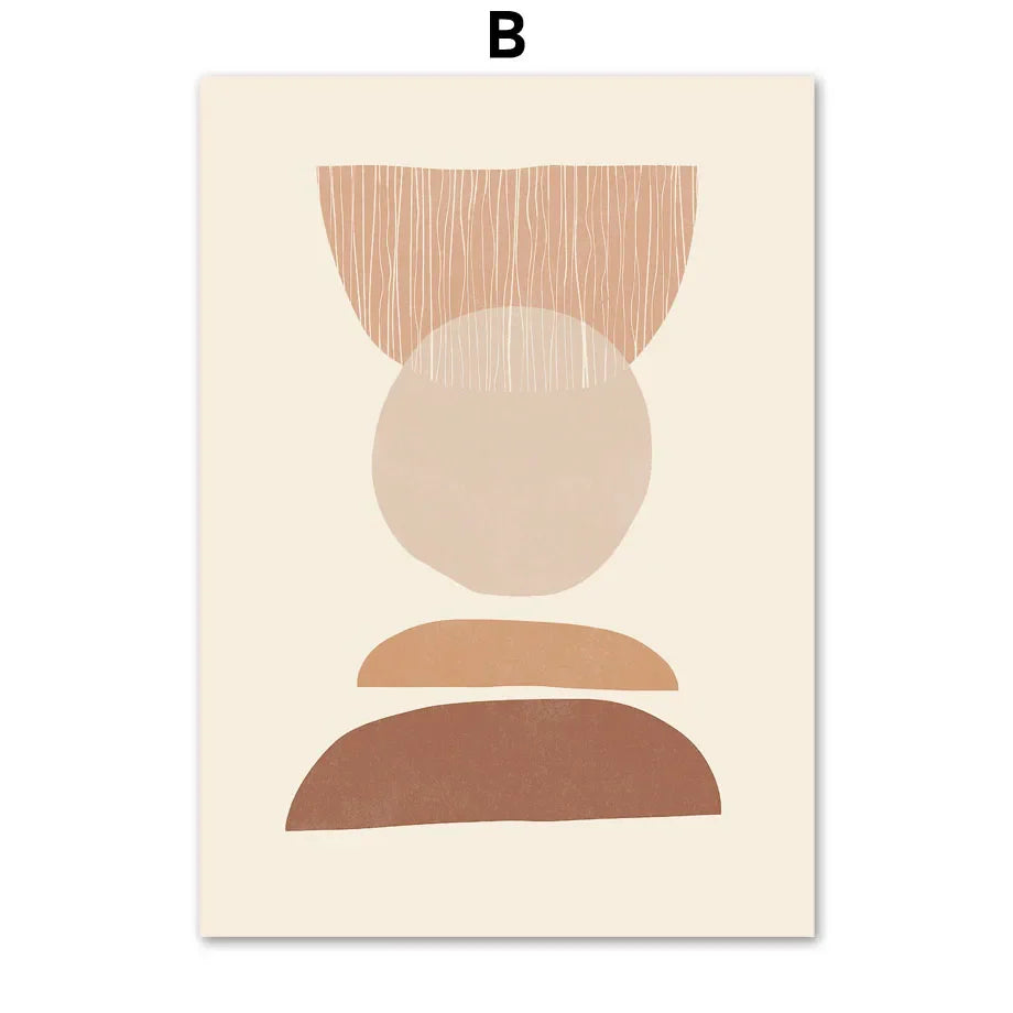 Bohemian Wall Art Canvas Painting - Abstract Geometry - B / 50X70cm No Framed - Posters