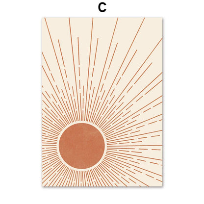 Bohemian Wall Art Canvas Painting - Abstract Geometry - C / 50X70cm No Framed - Posters