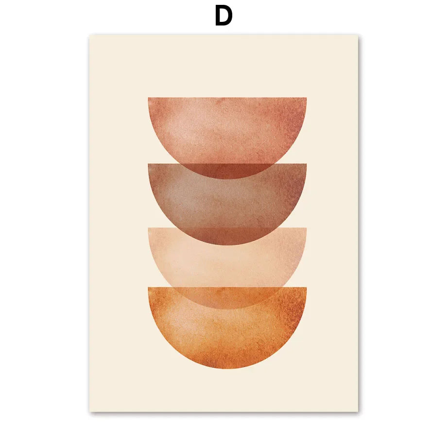Bohemian Wall Art Canvas Painting - Abstract Geometry - D / 50X70cm No Framed - Posters