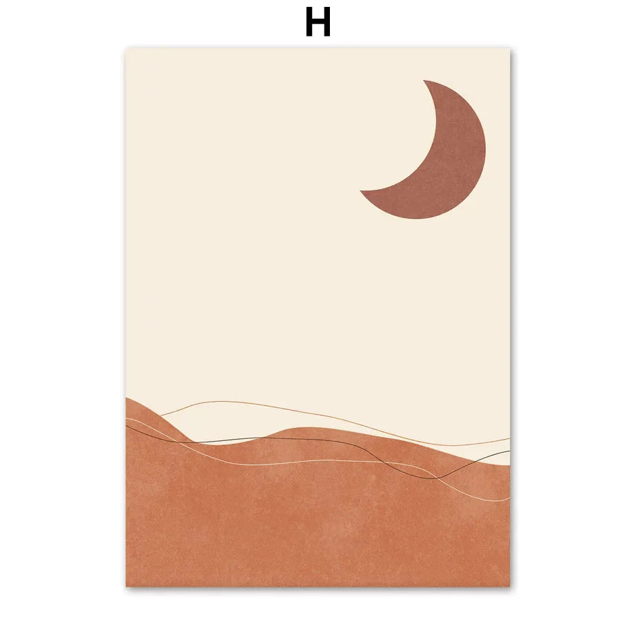 Bohemian Wall Art Canvas Painting - Abstract Geometry - H / 50X70cm No Framed - Posters