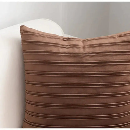A rust-colored velvet cushion cover with soft pleated texture for decorbites boho leaf geometry tufted cushion decor