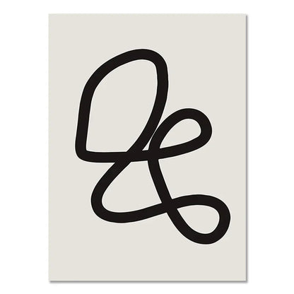 Boho Geometric Line Canvas Wall Art - 09 / 21x30cm No Frame - Posters