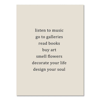 Boho Geometric Line Canvas Wall Art - 10 / 50x70cm No Frame - Posters