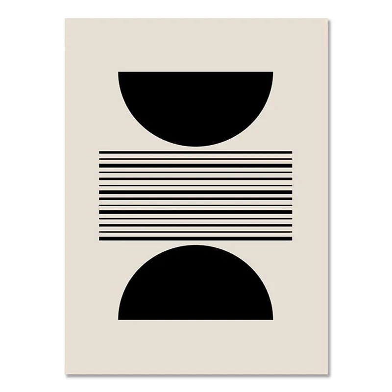 Boho Geometric Line Canvas Wall Art - 11 / 21x30cm No Frame - Posters