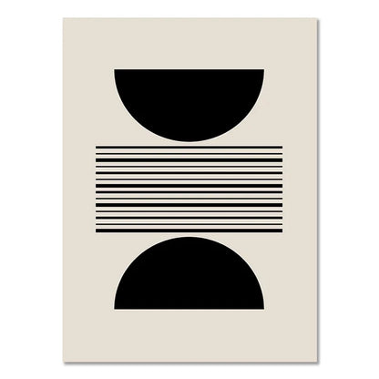 Boho Geometric Line Canvas Wall Art - 11 / 21x30cm No Frame - Posters