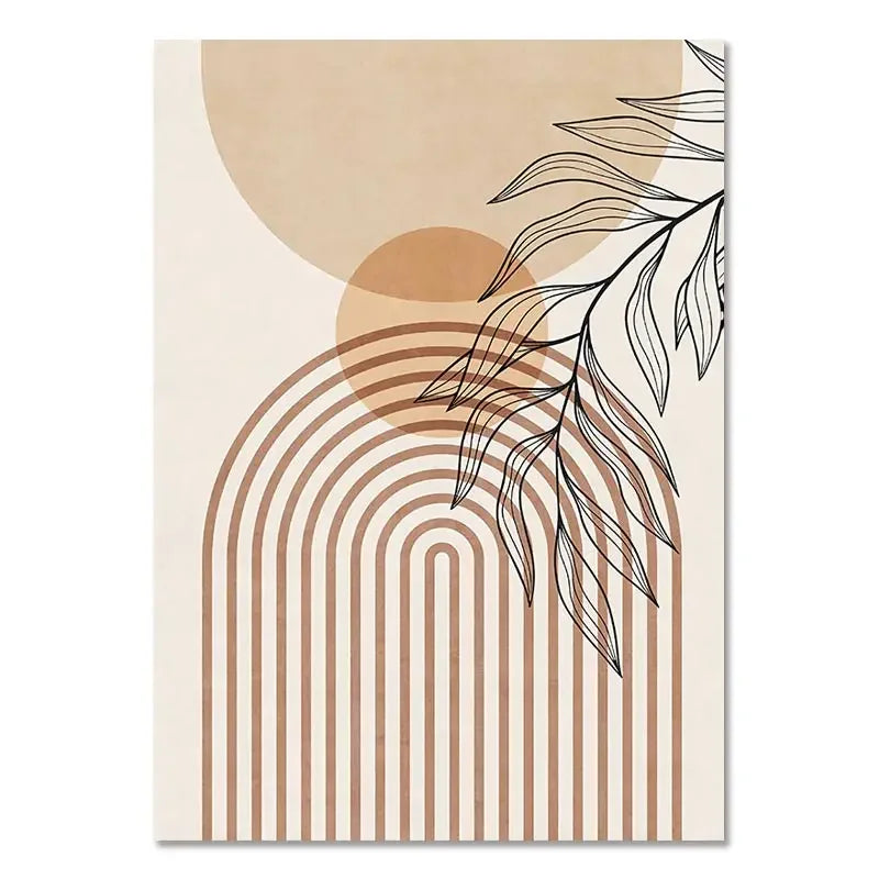 Boho Light Canvas Wall Art - Nordic Minimalist - 02 / 40x50cm No Frame