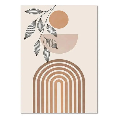 Boho Light Canvas Wall Art - Nordic Minimalist - 03 / 40x50cm No Frame