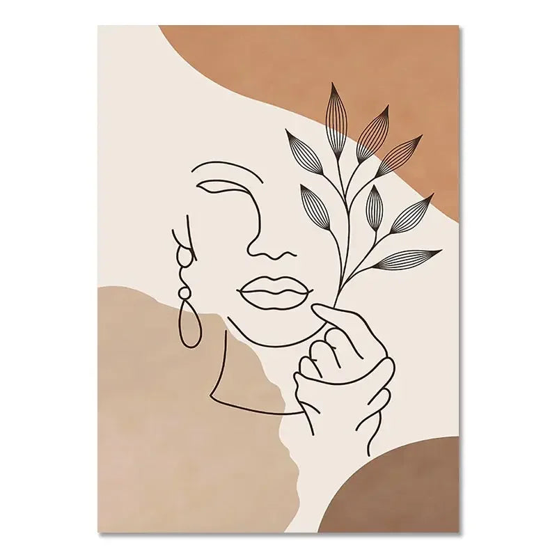 Boho Light Canvas Wall Art - Nordic Minimalist - 04 / 40x50cm No Frame