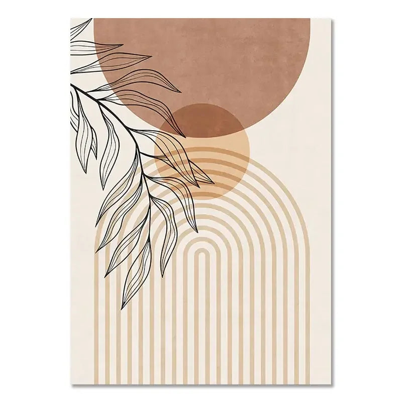 Boho Light Canvas Wall Art - Nordic Minimalist - 05 / 40x50cm No Frame