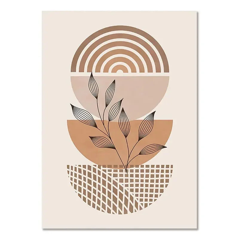 Boho Light Canvas Wall Art - Nordic Minimalist - 06 / 40x50cm No Frame